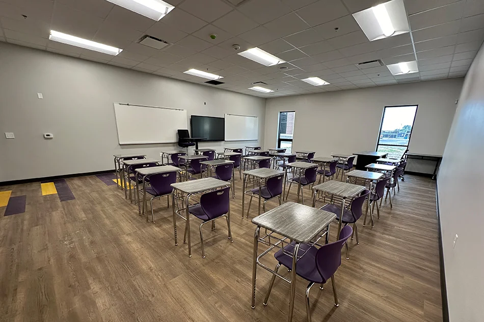A classroom at Vian Schools
