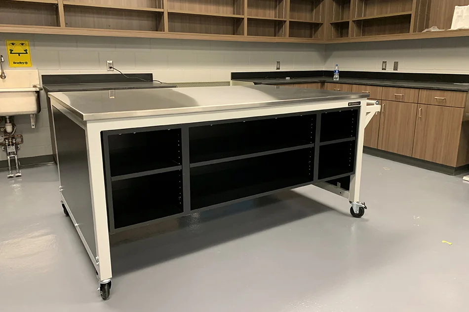 A cluster of student desks